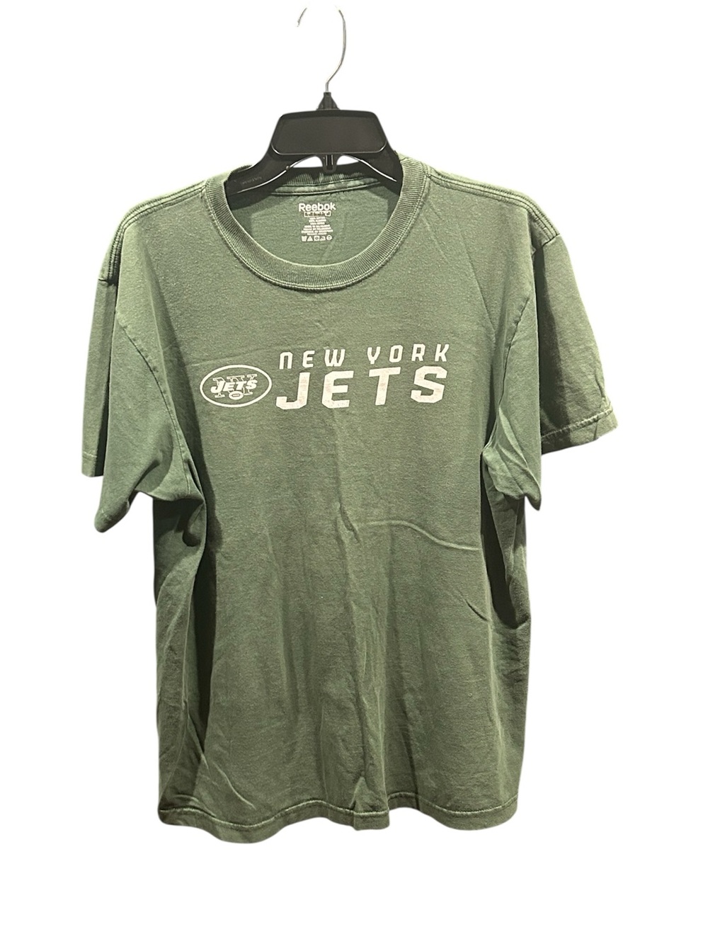 Vintage Reebok New York Jets T Shirt Mens Large L Green NFL Football Graphic